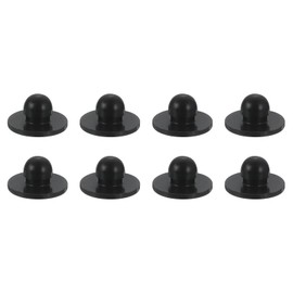 sourcing map 8 Pcs Rubber Feet Replacement Fits 1/4" Hole Tight-Grip Ridged Stem Push in Rubber Bumper Slow Cooker Feet