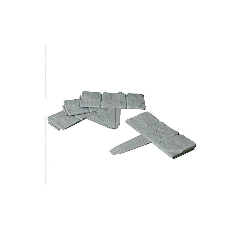 Dark Grey Lakeland Stone Hammer In Garden Border Edging (384)