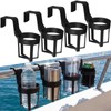 Singhoow 4 Pcs Marine Boat Rail Cup Holder No-Drill Cruise