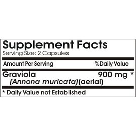 Graviola 900mg // 90 Capsules // Pure // by PureControl Supplements