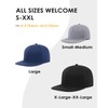 Zylioo S/M/L/XL/XXL/3XL Snapback Baseball Cap for Large / Small Head,