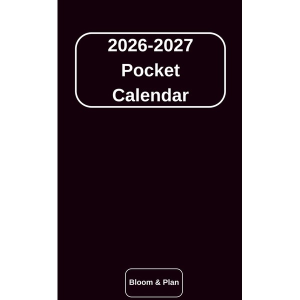 Minimal Pocket Calendar 2026-2027 for Purse: Small 2-Year Monthly Planner