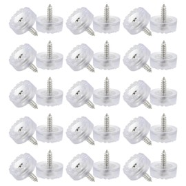 PATIKIL 18mm Screw-On Rubber Feet for Furniture, 60 Pcs Non Slip Furniture Pads Chair Glides Table Leg Protectors for Hardwood Floor Cutting Board Electronics, Clear