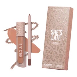 Lip Duo Set Labial Mate Liquido Delineador Beauty Creations®
