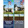 Acostop 15ft In Ground Flag Pole for Outside House, Fit