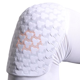 COOLOMG Basketball Football Knee Pads Protection Knee Braces for Adult Youth Kids 1 Pair White XS