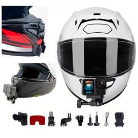 Customized for The Shoei X15, a Helmet Chin Mount ，That Keeps The Camera Lens in The Center Position Compatible with GoPro Hero, Insta360, DJI, Adjustable Camera Bracketa