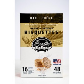 Bradley Smoker Bisquettes for Grilling and BBQ, Oak Blend, 48 Pack