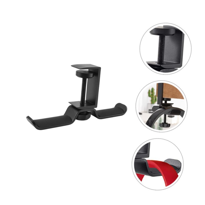 KONTONTY Headphone Holder Headphones Stand Easy Install Desktop Mount for