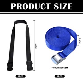 TVSVKWE 1 Piece Backpack Shoulder Strap And 1 Piece Alloy Buckle Strap, Item Fixing Strap, Adjustable Strap, Multi-Function Strap.