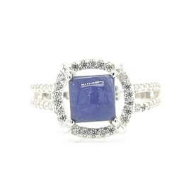 Genuine Blue Tanzanite 925 Solid Sterling Silver Engagement Ring Size 5, 6, 7, 8, 9