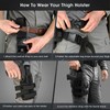 Drop Leg Holster, Tactical Thigh Holster Compatible with Optic/Light/Laser