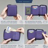 VON HEESEN Leather Wallet for Men and Women, Violet, 1