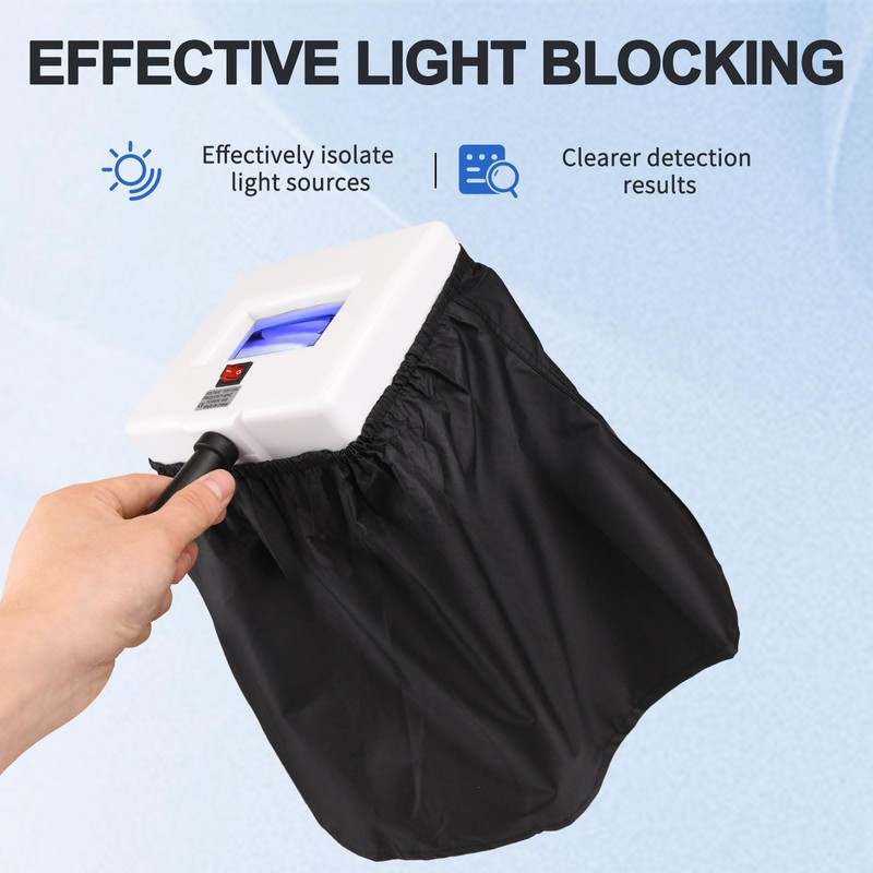 Woods Lamp Analyzer, Portable Detection Light with Black Shade Cloth,