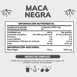 Maca Negra Peruana Orgánica 1000 Mg - Capsulas Maca Negra - Suplemento Alimenticio Testo Vegano - Vitaminas Hombres / Mujer - Testosterona 60 Cápsulas Beyond Vitamins