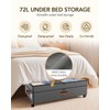 Megapuxin 4 Pack Under Bed Storage with Wheels, Adjustable Height