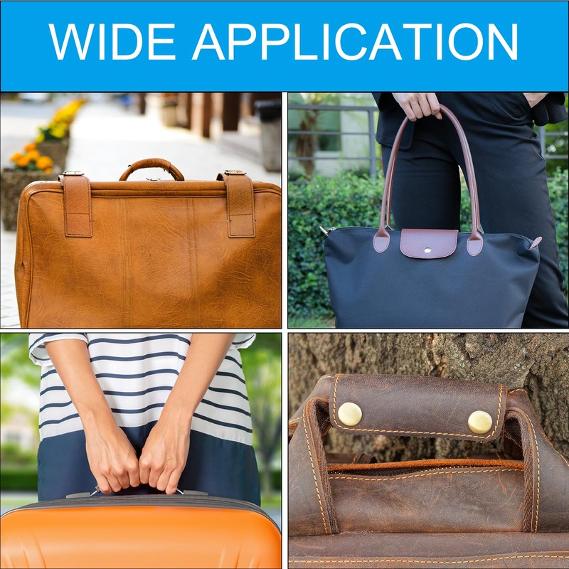 sourcing map Pack of 2 Handbag Handgrip Wrap Covers PU