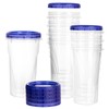 PLASTICPRO 48 Ounce Twist Top Deli Containers Clear bottom With