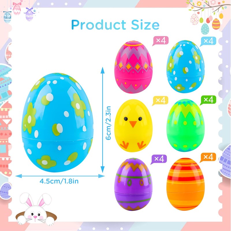Hyran Pack of 24 Easter Eggs for Hanging, Easter Eggs