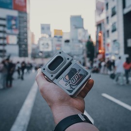 Rupt Tokyo Edition Soundo 3W Pocket Sized Portable Speaker with Built-In Subwoofer and Carry Strap. Attach to Backpacks, Golf Carts, Bags, and Bicycles - Colour: Black