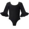 Adult Black Flamenco Dance Bodysuit, black