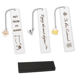 Easter Gifts Back to School Gifts Gradution Gifts 3pcs Funny Gifts Bookmark Stainless Bookmarks Set Metal Bookmark Gifts Men Gifts for Book Lovers Friends Sister Teachers Retirement Gifts for Women