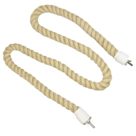 52 Inch Natural Rope (Large) - Flexible Bendable Climbing Rope Perch Cage Accessory Toy - Sugar Gliders, Squirrels, Degus, Marmosets, Monkeys, Parrots, Birds, Rats & Other Small Pets