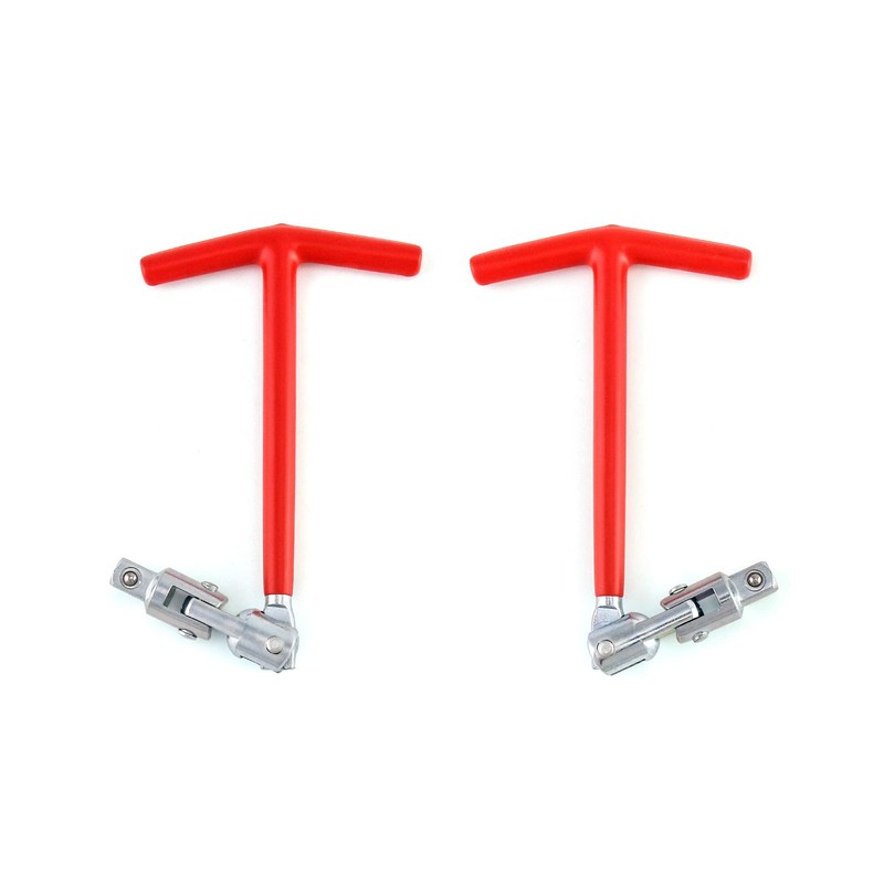 QWORK Spark Plug Socket Wrench, Universal,T-handle, 6mm (5/8") & 21mm