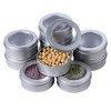 24Pcs Metal Tin Canisters with Transparent Lid Round Stainless Steel