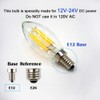 OPALRAY LED Candelabra Bulb, DC 12 Volts, Dimmable with DC