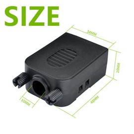 Oiyagai DB9 D-SUB RS232 VGA Adapter 9-Pin Signal Terminal Breakout Plastic Housing 2 Rows (Male with Nut)