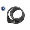 ABUS 5 Series Combo Coil Cable Lock, Black, 185cm/10mm