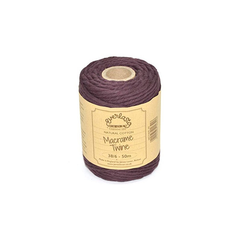 50M Spools - Everlasto Single Twist Soft Cotton Coloured Macrame