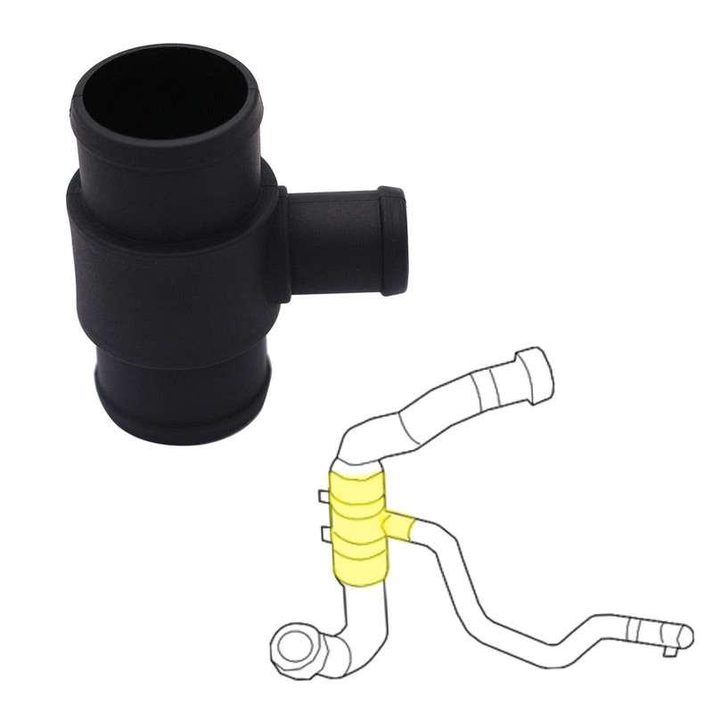 Hconcet Upper Lower Radiator Coolant Hose Tee Compatible with 2010-2013