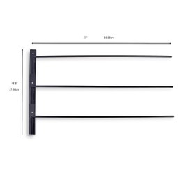 Five Leaf Clover Saddle Pad Rack - Swinging Horse Blanket Holder (2 Pack), 3 Bar Wall Mounted Storage Organizer Racks for Equestrian Tack, Saddle Pads, Bridle - Complete with Grooming Gloves