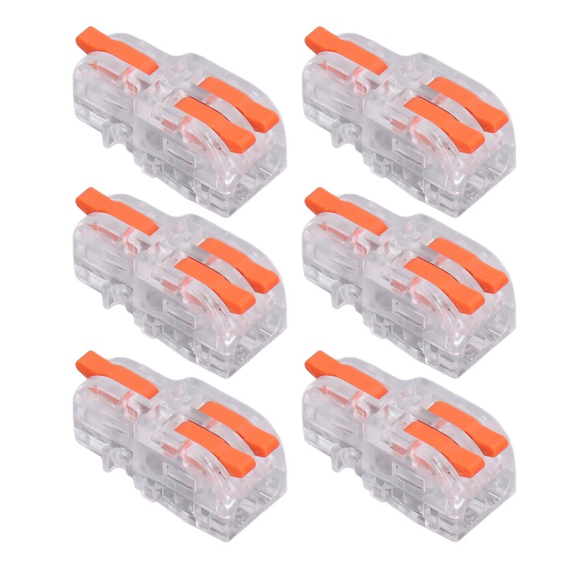 30PCS Quick Splicing Wire Connector Transparent PC Copper Stripping Terminal