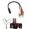 Audio Distribution Cable 3.5mm Stereo Mini Plug (Female) and 2