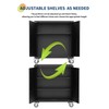 Garage Cabinets - Heavy-Duty Metal Storage Cabinet with 2 Adjustable