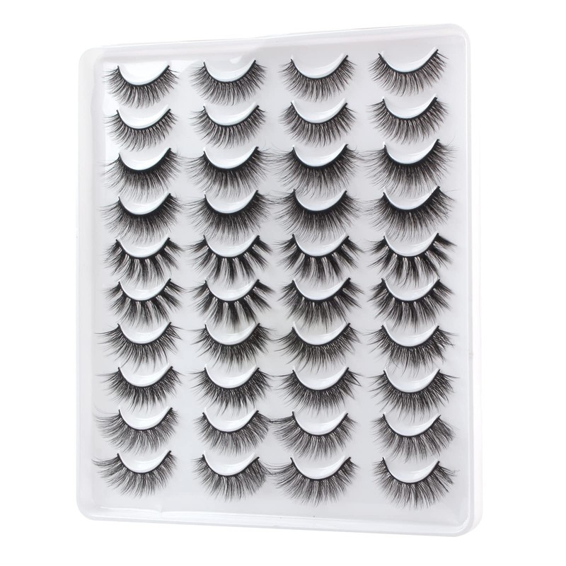 Oreola False Eyelashes, Dramatic Fluffy Faux Mink Eyelashes, Pack of