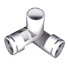 PVC- Adjustable joint fitting 1" 3-Way (Furniture Grade White)