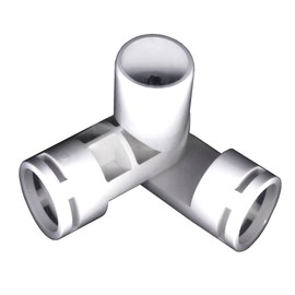 PVC- Adjustable joint fitting 1" 3-Way (Furniture Grade White)
