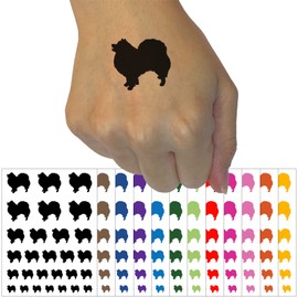 American Eskimo Dog Solid Temporary Tattoo Water Resistant Fake Body Art Set Collection - Light Pink (One Sheet)