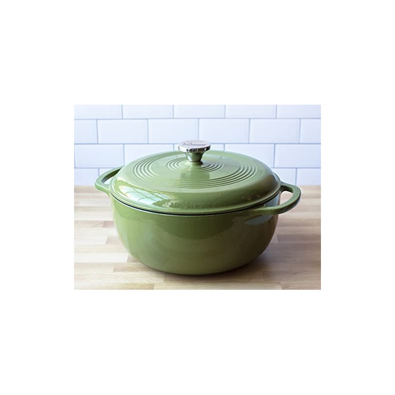 Lodge 6 Quart Enameled Cast Iron Dutch Oven with Lid