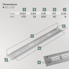 Vent Systems 11.81 x 1.57 (Outer Size) Rectangular Door Vent