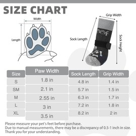 KOOLTAIL Dog Socks for Hot/Cold Pavement to Prevent Licking Paws,Dog Boots&Paw Protector for Hardwood Floors Anti Slip,Traction Control No Twist Grip Booties for Small Medium Large Senior Dogs M