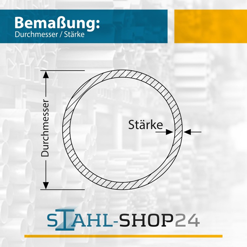 Stahl-Shop24 - Aluminium round tube, hollow profile, pressed aluminium pipe