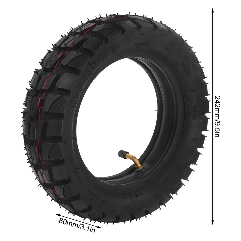 10in Electric Scooter Tire with 10x2.5in Inner Tube Inflatable Rubber