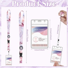 4 Pack Detachable lanyards for Cruise Ship Cards,Retractable Cruise Lanyards,with Waterproof ID Badge Reel Holder, Detachable Buckle for Cruises Ships Key Cards