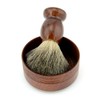 Pure Badger Hair Shaving Brush Natural Wood Mug Bowl Hand-Made