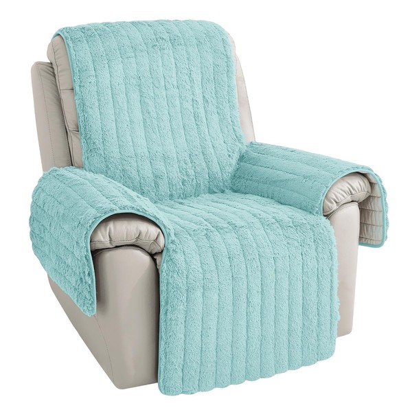 RBSC Home Plush Recliner Slipcover 23 Inches Baby Blue Chair